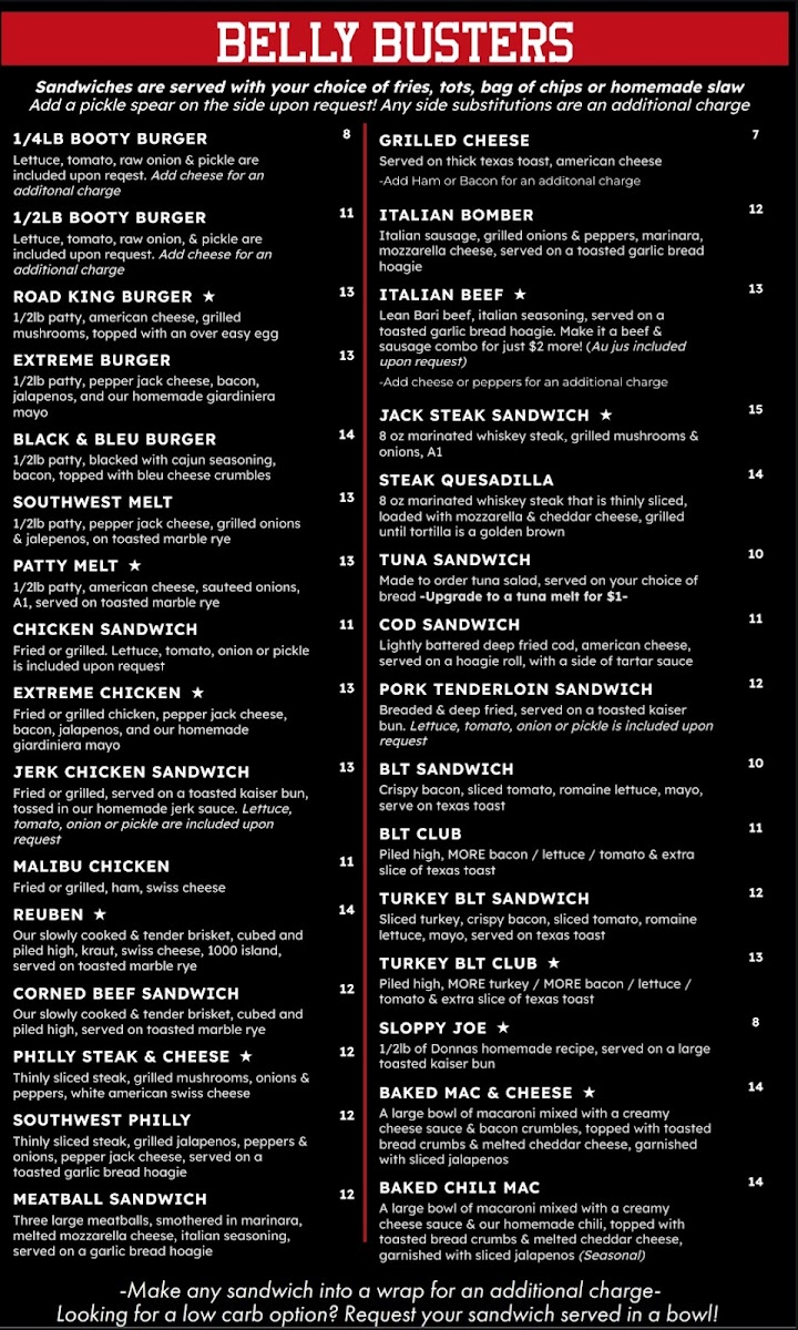 Bootleggers Bar & Grill Menu - Image 2