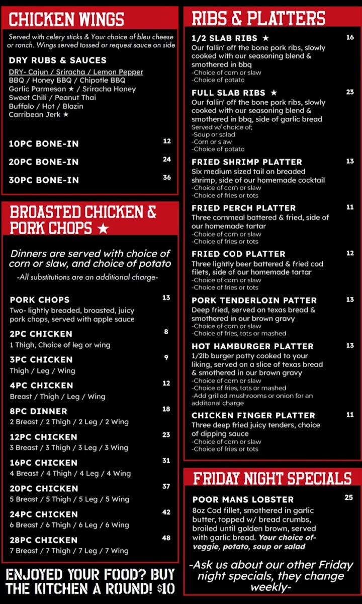 Bootleggers Bar & Grill Menu - Image 3
